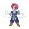 God Trunks Anime Embroidery Design