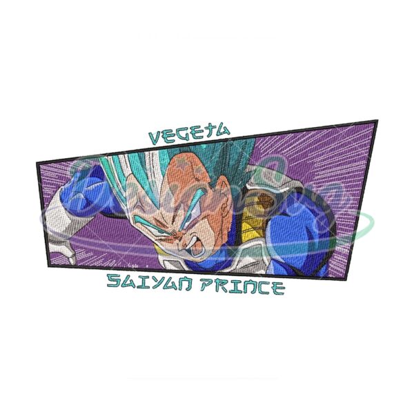 Saiyan Prince Vegeta Anime Embroidery File