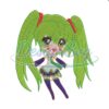 Chibi Miku Anime Embroidery Design
