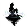 princess-ariel-sitting-on-the-stone-ledge-silhouette-svg