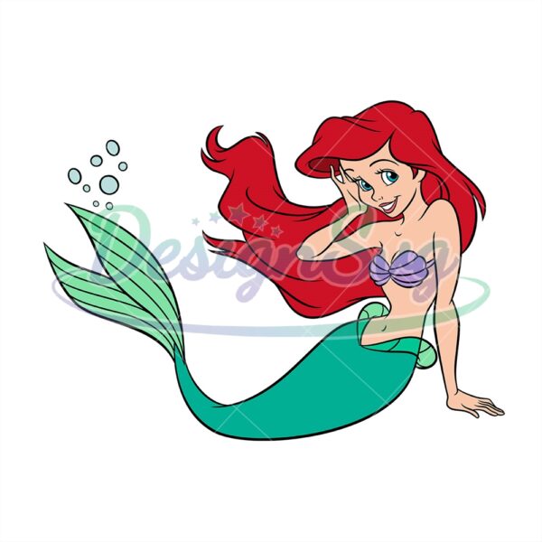 the-little-mermaid-princess-ariel-vector-clipart-svg