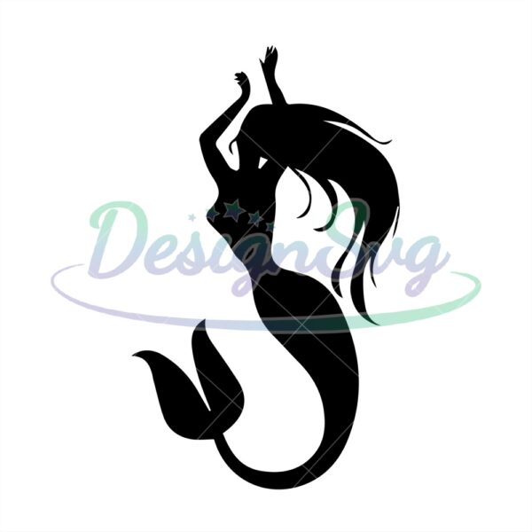 disney-dancing-little-mermaid-ariel-silhouette-svg