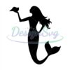 disney-princess-mermaid-ariel-holding-a-conch-silhouette-svg
