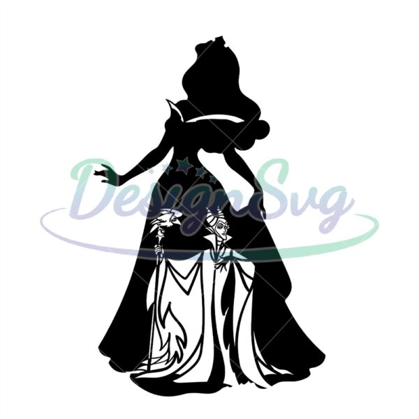 aurora-princess-maleficent-disney-sleeping-beauty-cartoon-silhouette-svg