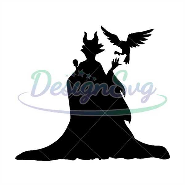 witch-maleficent-and-diaval-disney-villains-svg