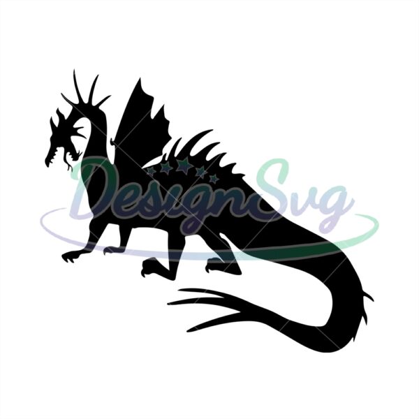 witch-maleficent-dragon-form-disney-villain-silhouette-svg
