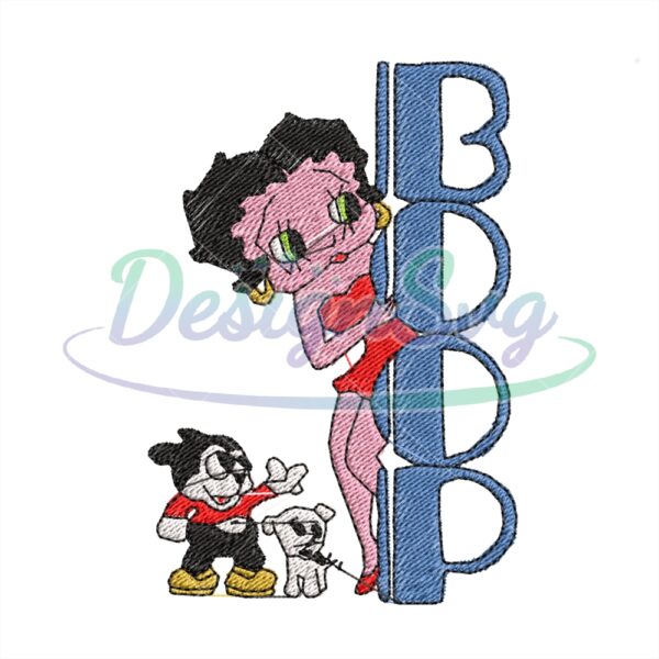 character-betty-boop-with-dog-embroidery-png