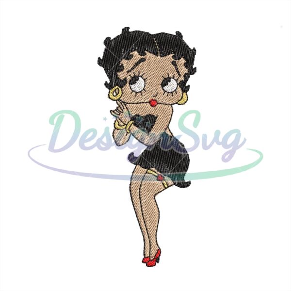 betty-boop-wear-black-dress-shyly-embroidery-file