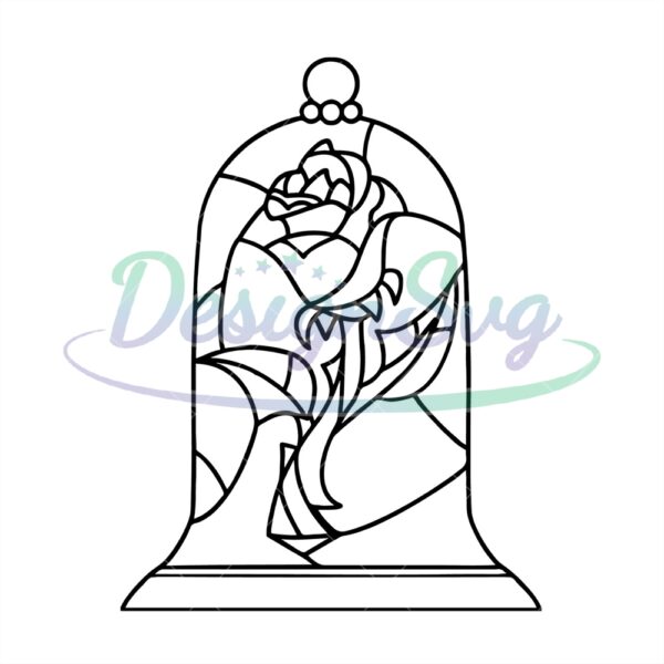 beauty-and-the-beast-the-enchanted-glass-rose-svg