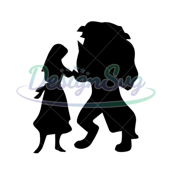 disney-cartoon-beauty-and-the-beast-couples-silhouette-svg