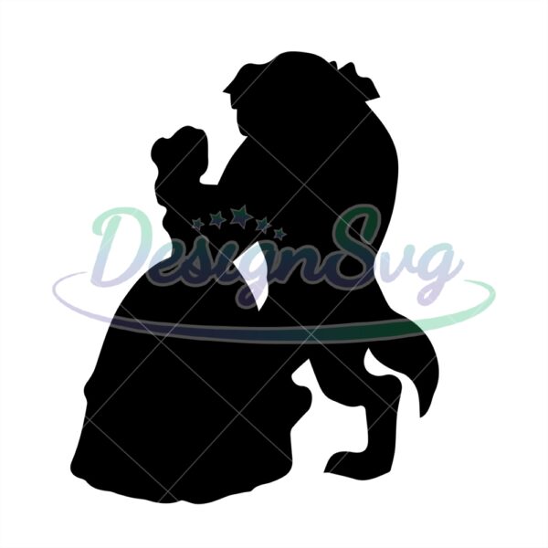 beauty-and-the-beast-cartoon-couples-silhouette-svg