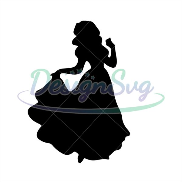 disney-beauty-princess-belle-silhouette-svg