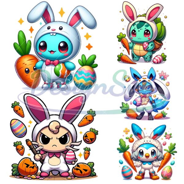cartoon-chibi-character-easter-day-png-bundle