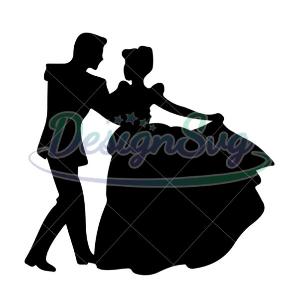 disney-prince-charming-and-princess-cinderella-dancing-silhouette-svg