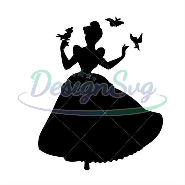 beauty-princess-cinderella-disney-cartoon-silhouette-svg