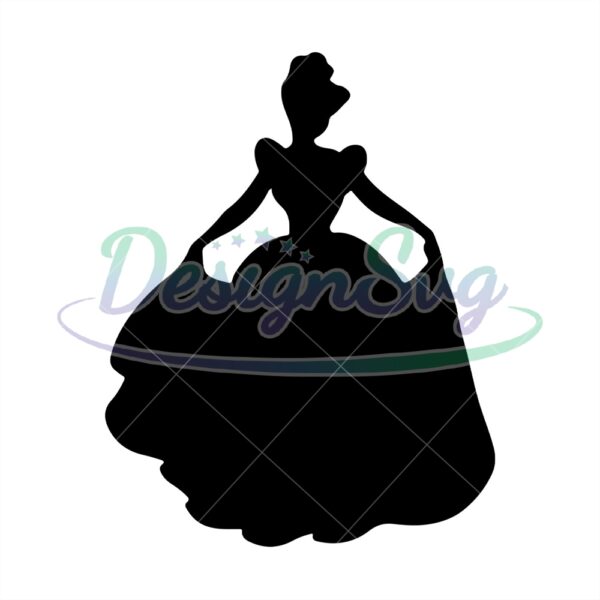 princess-cinderella-disney-cartoon-silhouette-vector-svg