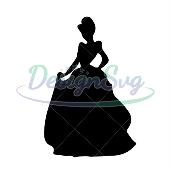 cinderella-disney-cartoon-princess-silhouette-vector-svg