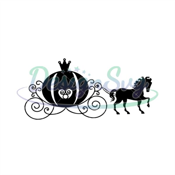 cinderella-pumpkin-carriage-cartoon-vector-silhouette-svg
