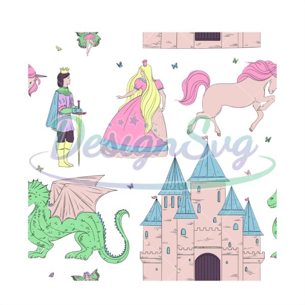 fairy-tale-princess-and-knight-disney-sticker-svg-clipart