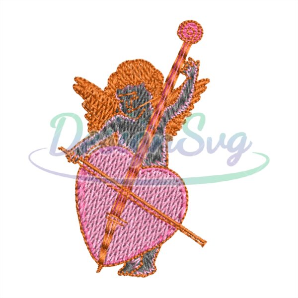 cupid-with-instrument-embroidery