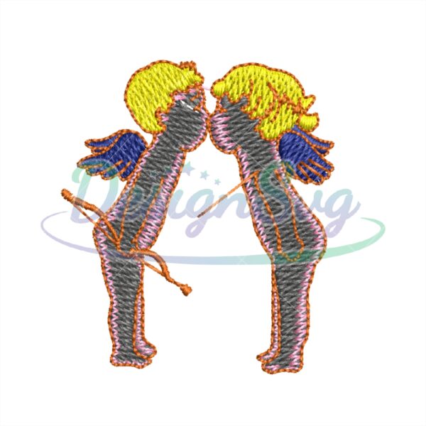 kissing-cupid-embroidery