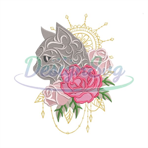 floral-pattern-cat-embroidery-png
