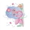 Little Mermaid Embroidery Design