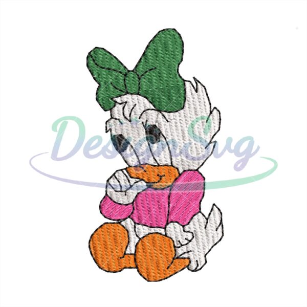 little-cutie-baby-daisy-duck-embroidery