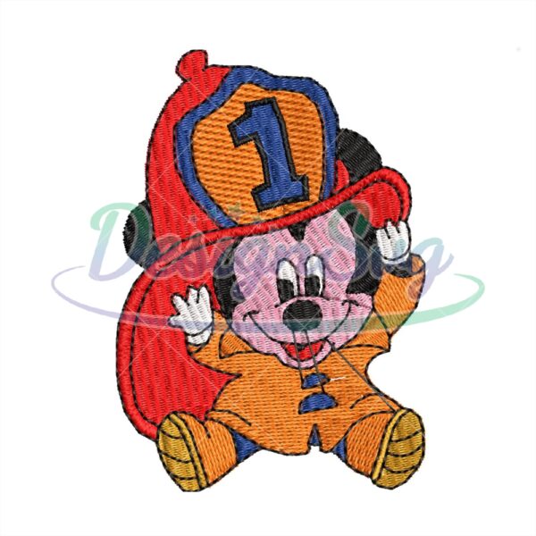 firefighter-baby-mickey-embroidery