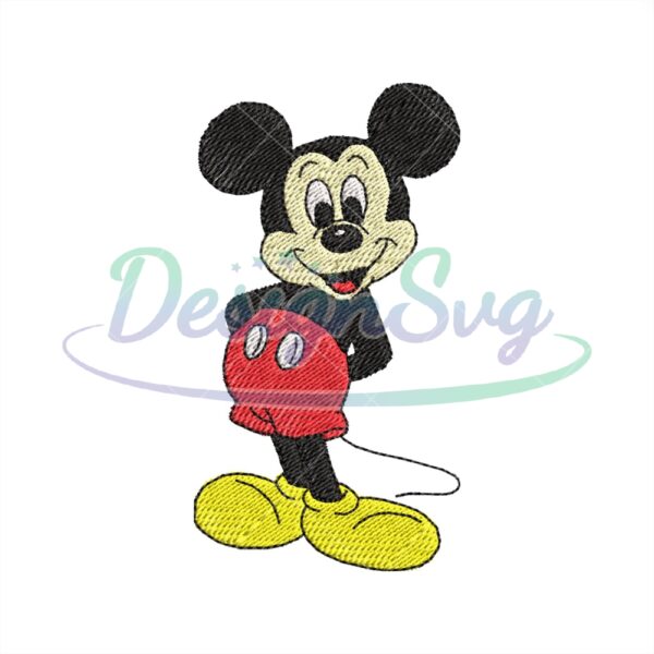 Classic Disney Mickey Mouse Embroidery Design