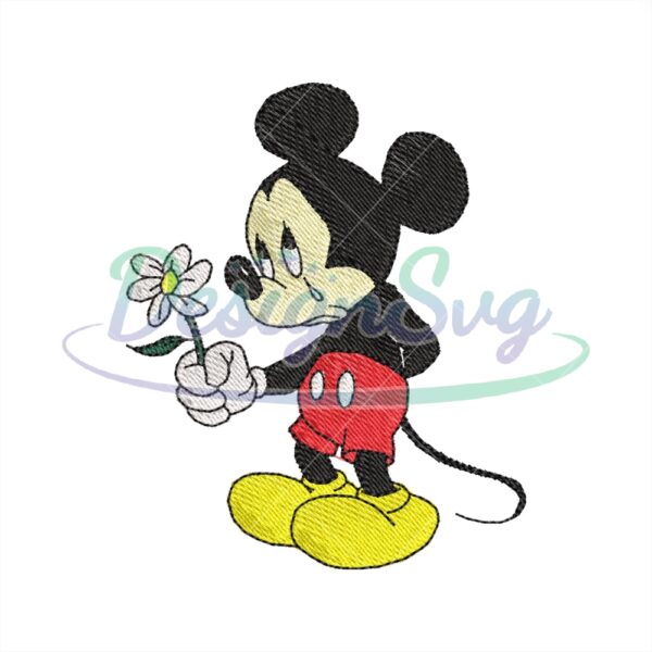 Mickey Having a Bad Day Embroidery Design
