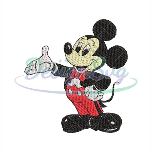 Mickey Magician Mouse Design Embroidery
