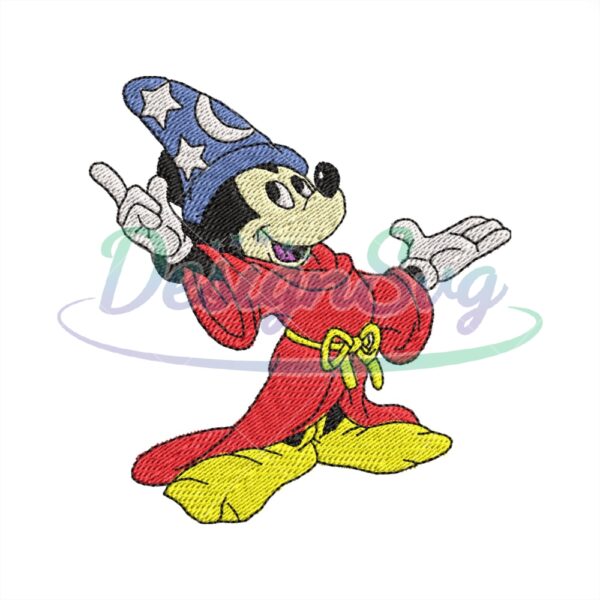 Disney Fantasia Mickey Mouse Embroidery File