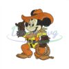 Western Cowboy Mickey Mouse Embroidery File