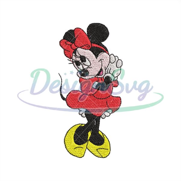 Cartoon Minnie Mouse Embroidery Design