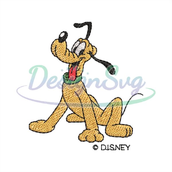 Disney Character Pluto Dog Embroidery