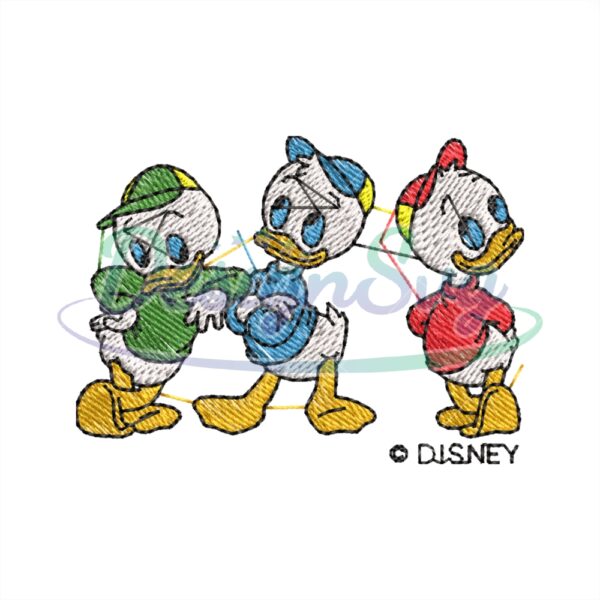 Huey Dewey Louie Duck Tales Embroidery