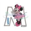Alphabet Badge Minnie Mouse Disney Embroidery