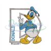 Alphabet Badge Donald Duck Disney Embroidery