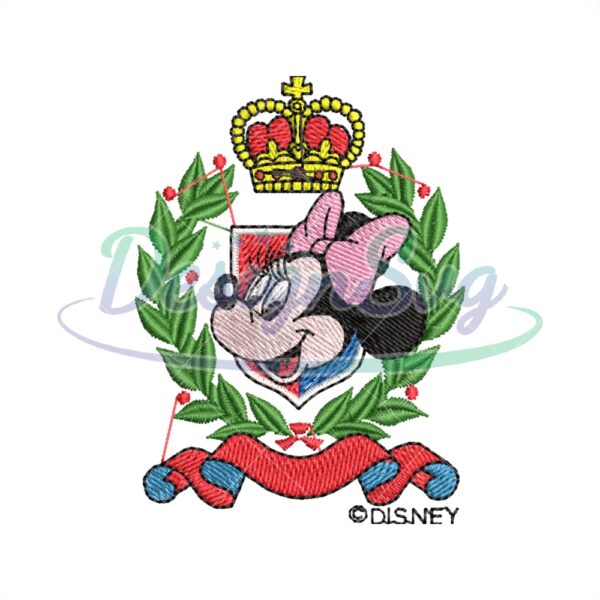 Minnie Mouse Disneyland Badge Logo Embroidery