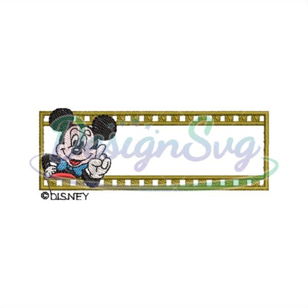 Mickey Mouse Disney Film Frame Embroidery