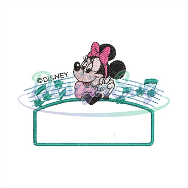 Minnie Mouse Disney Music Note Embroidery