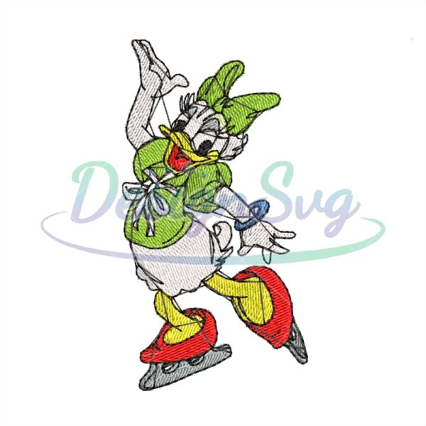 skating-daisy-duck-embroidery