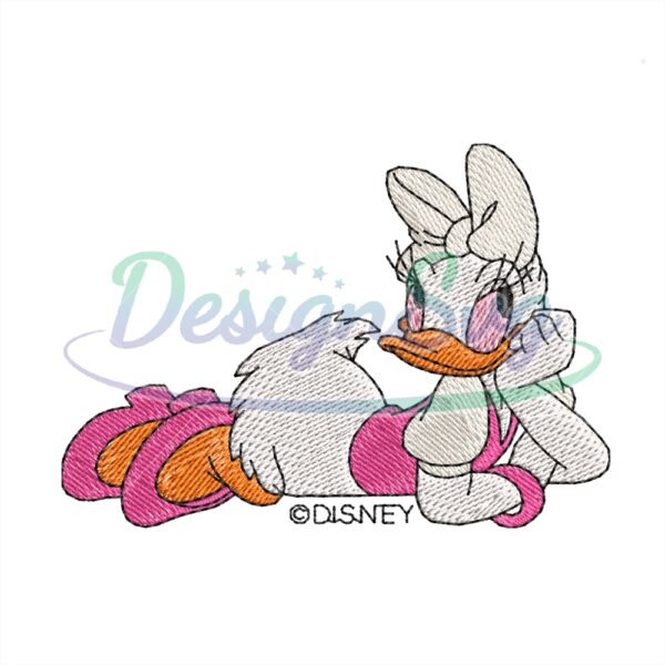 cute-daisy-duck-fabric-embroidery