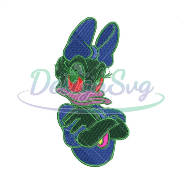 daisy-duck-green-pixel-design-embroidery