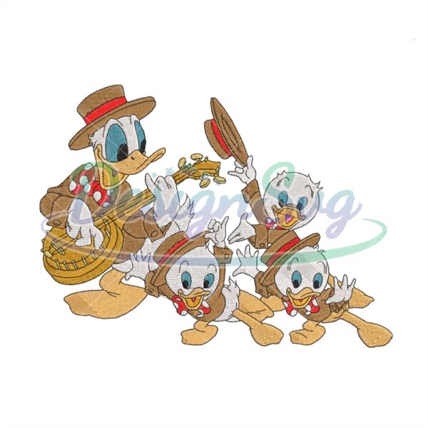 donald-duck-and-kids-orchestra-embroidery