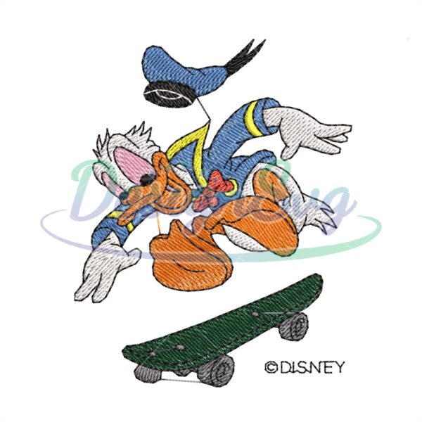skateboarding-donald-duck-embroidery