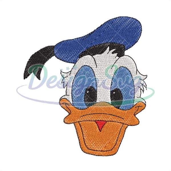 smiling-face-donald-duck-embroidery
