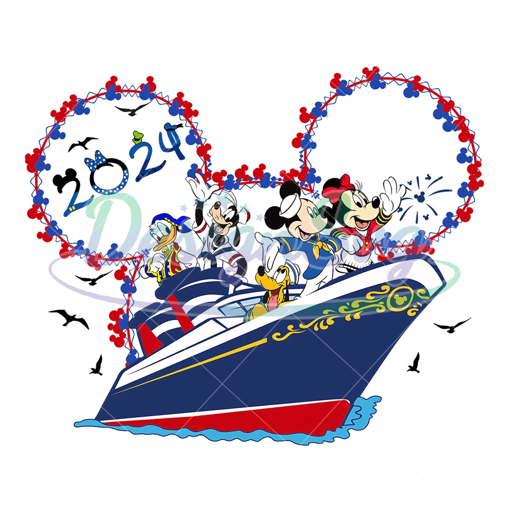 Mickey Mouse Disney Cruise Ship 2024 PNG DesignSVG