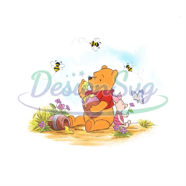 winnie-the-pooh-and-piglet-love-honey-png